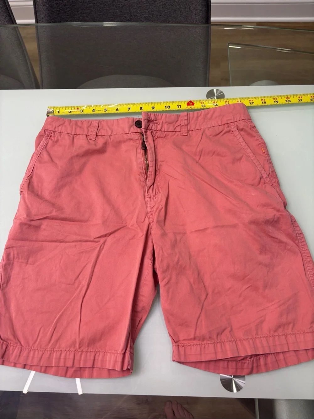 Quiksilver Men's Coral Pink Flat Front Shorts